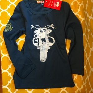 New Size 140 US 10 Harley Davidson Navy T-Shirt